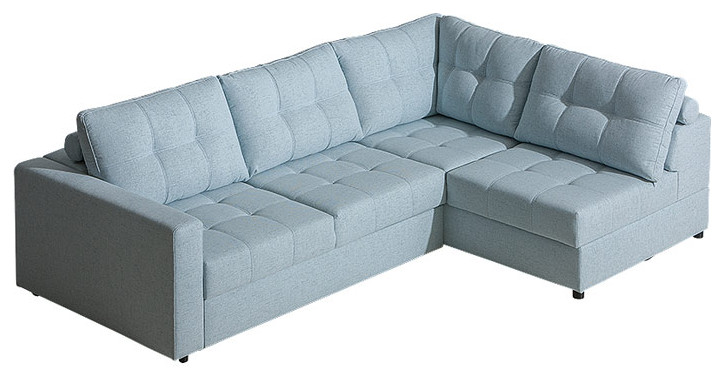 NEMA Sectional Sleeper Sofa  Blue   Transitional   Sleeper Sofas   by Table World  Houzz