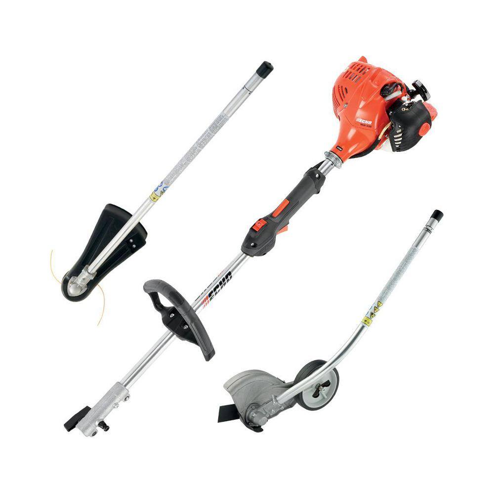 ECHO 21.2 cc Gas 2-Stroke Attachment Capable Straight Shaft String Trimmer with Speed-Feed Head and Curved Shaft Edger Kit PAS-225VP