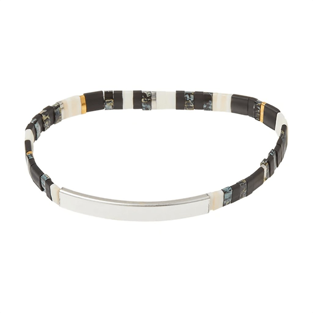 Scout Curated Wears  Good Karma Miyuki Bracelet | Sparkle & Shine - Raven/Silver