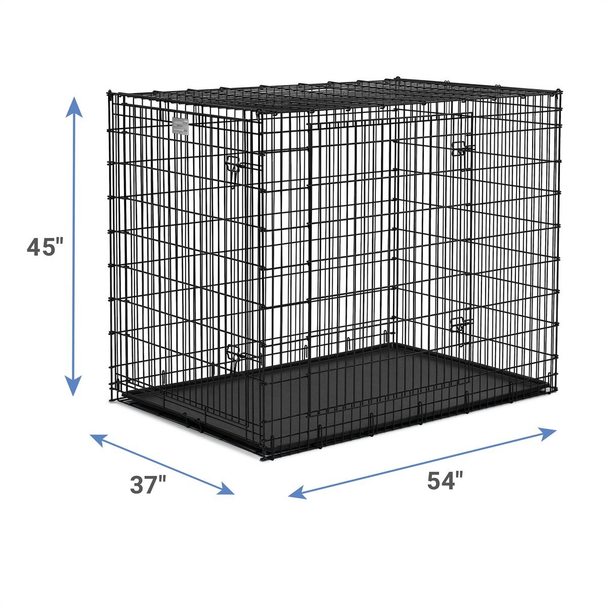 MidWest Solutions Series XX-Large Heavy Duty Double Door Wire Dog Crate， 54 inch