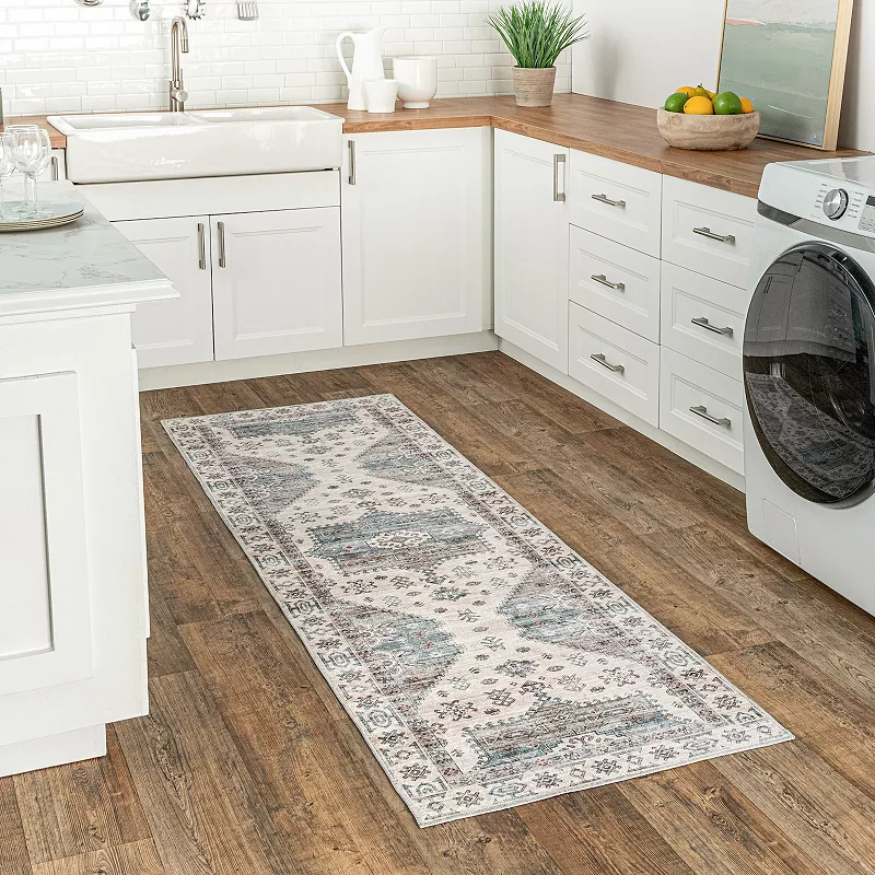 nuLoom Emani Machine Washable Medallion Area Rug