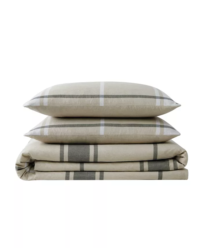 Truly Soft Preston Plaid 3 Piece Flannel Duvet Cover Set， Full Queen