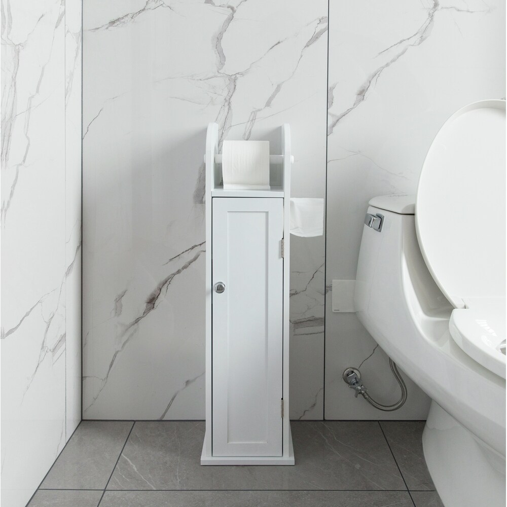 White Freestanding Bathroom with Storage