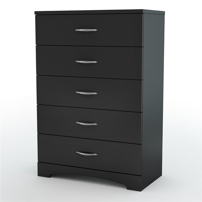 Step One 5 Drawer Chest in Black Finish