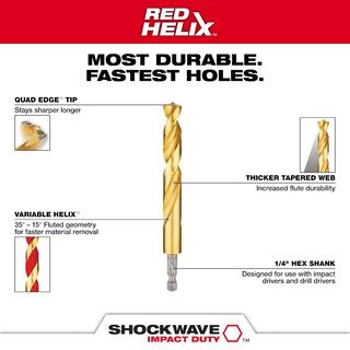 MW SHOCKWAVE Impact Duty Titanium Drill Bit Set (7-Piece) 48-89-4637