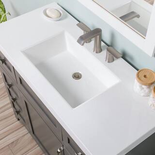 Home Decorators Collection Rosedale 42 in. W x 18.75 in. D Bath Vanity in Taupe Gray with Cultured Marble Vanity Top in White with White Sink RD42P2-TG