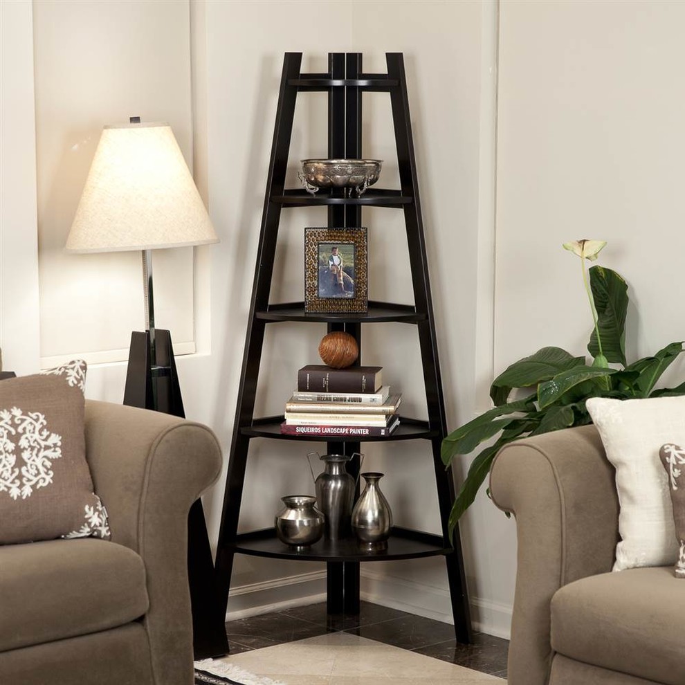 5 Tier Corner Ladder Display Bookshelf   Transitional   Bookcases   by ShopLadder  Houzz