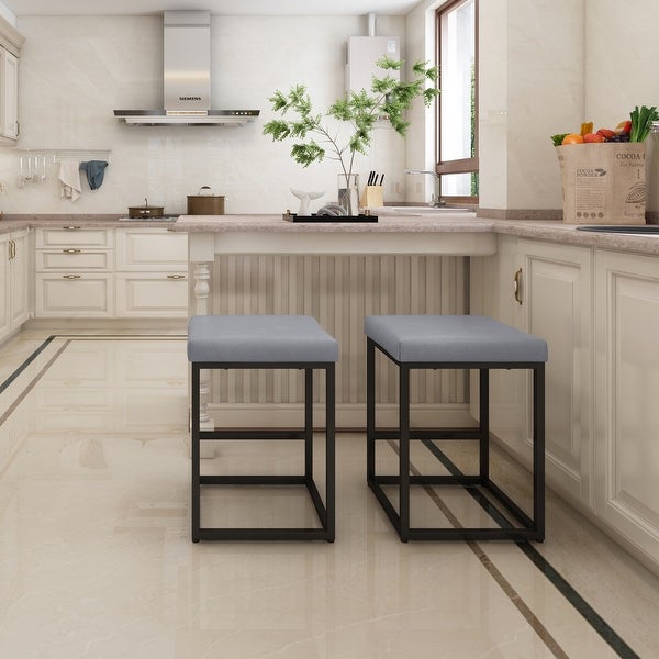 Modern Bar Stools，Set of 2，for Kitchen Counter Farmhouse