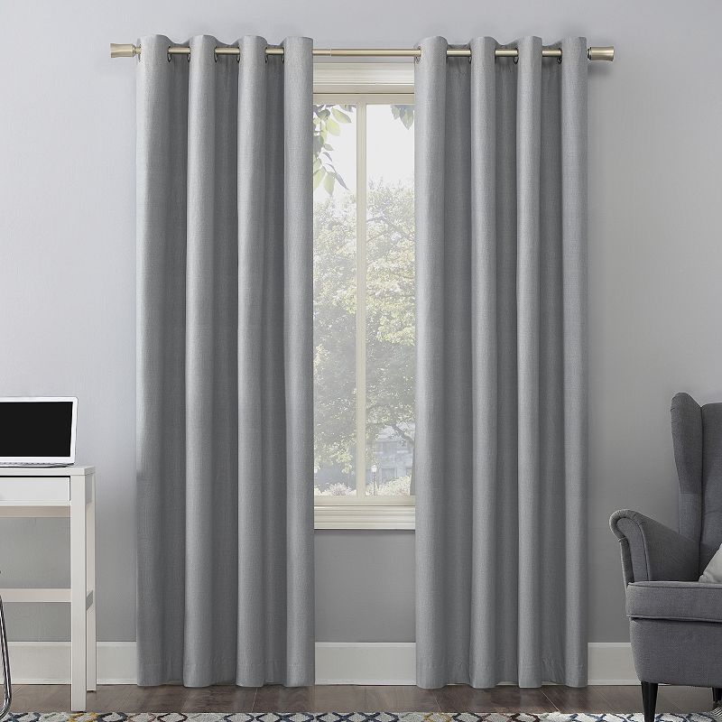 Sun Zero Cameron 100% Blackout Thermal Insulated Grommet Single Curtain Panel