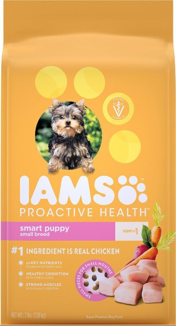 Iams ProActive Health Smart Puppy Small and Toy Breed Dry Dog Food， 7 Lbs.