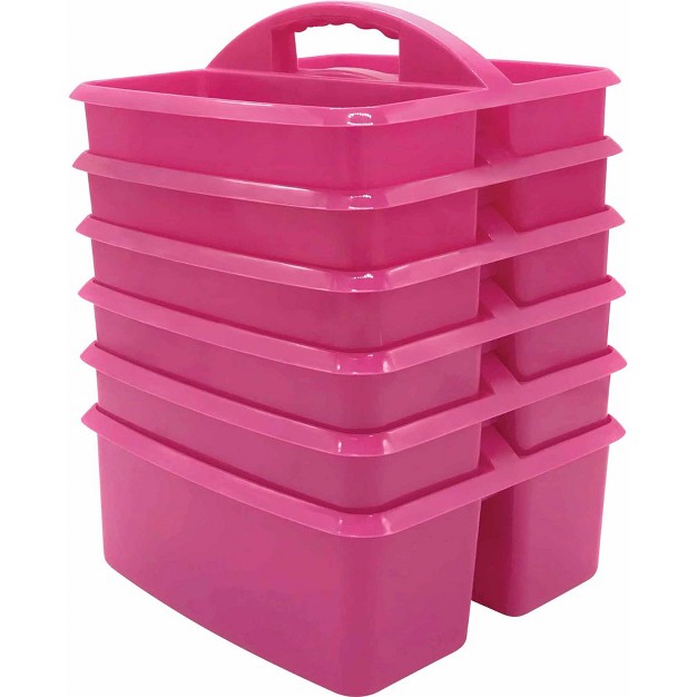 Teacher Created Resources Pink Plastic Storage Caddy Pack Of 6