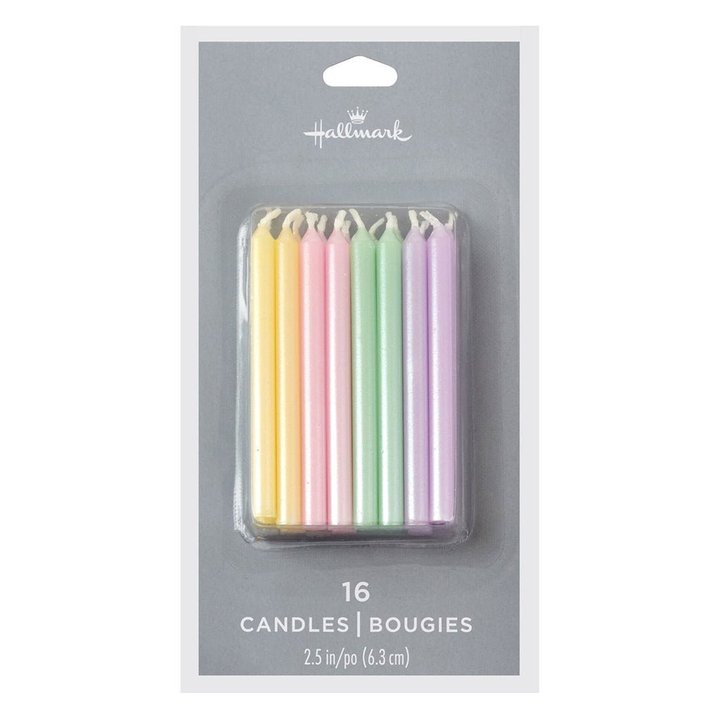 Hallmark  Pearlized Pastel Birthday Candles, Set of 16