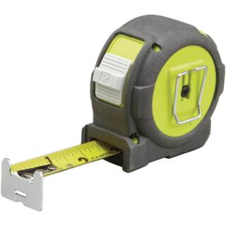 RYOBI 25 ft. Tape Measure with Overmold and Wireform Belt Clip RTM25