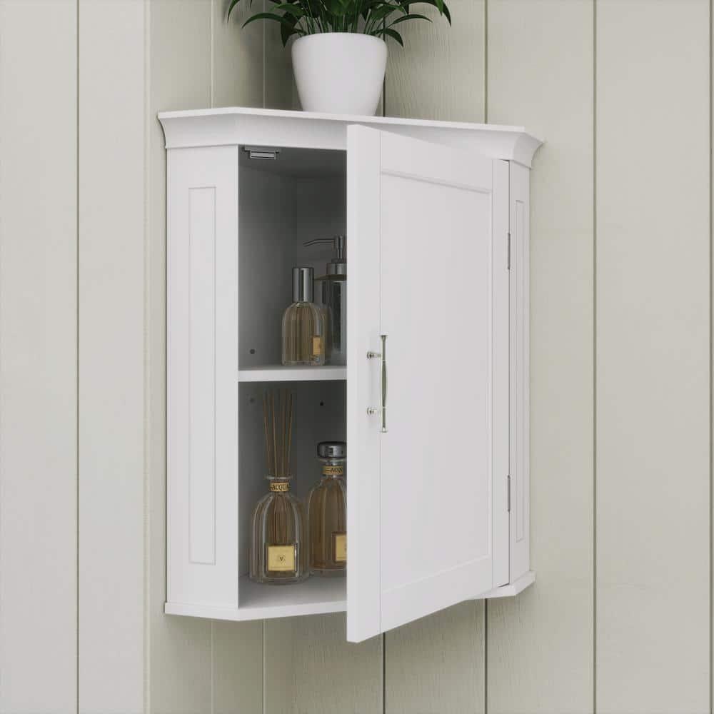 RiverRidge Home Somerset 205 in W Corner Wall Cabinet in White