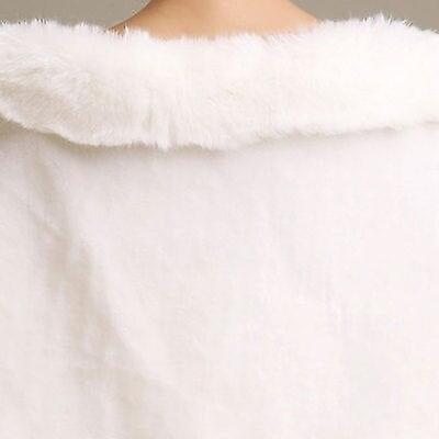 Womens Ladies Wedding Shawl Faux Fur Shrug Bolero