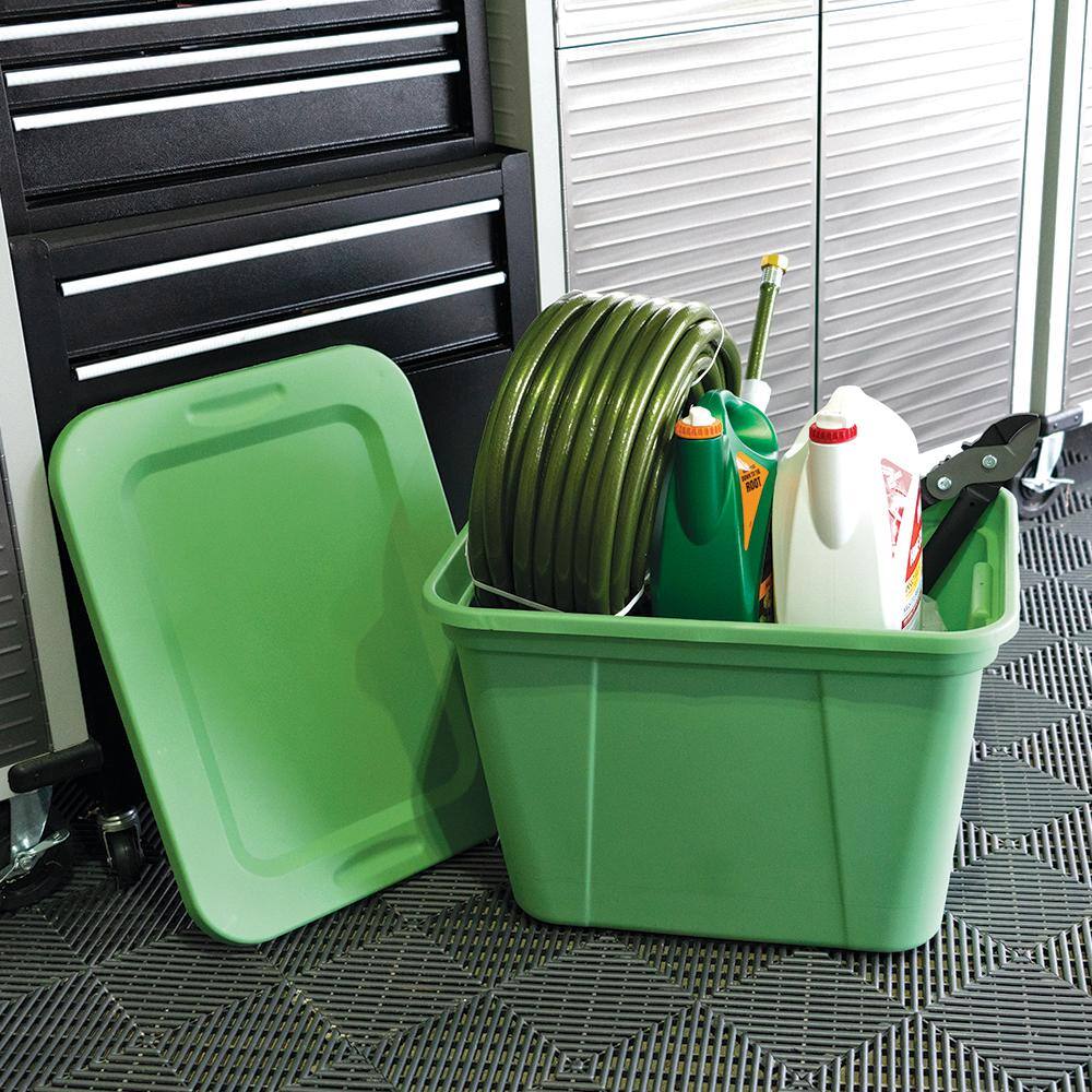 HDX 20 gal. Storage Tote in Grass 2120-4420408