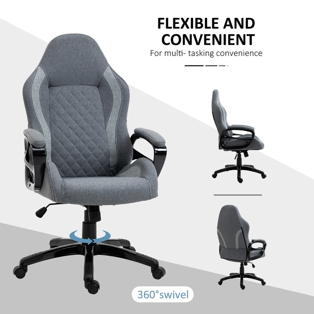 High Back Task Computer Desk Chair with Padded Armrests