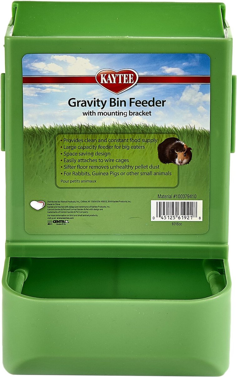 Kaytee Gravity Bin with Mounting Bracket Small Animal Feeder