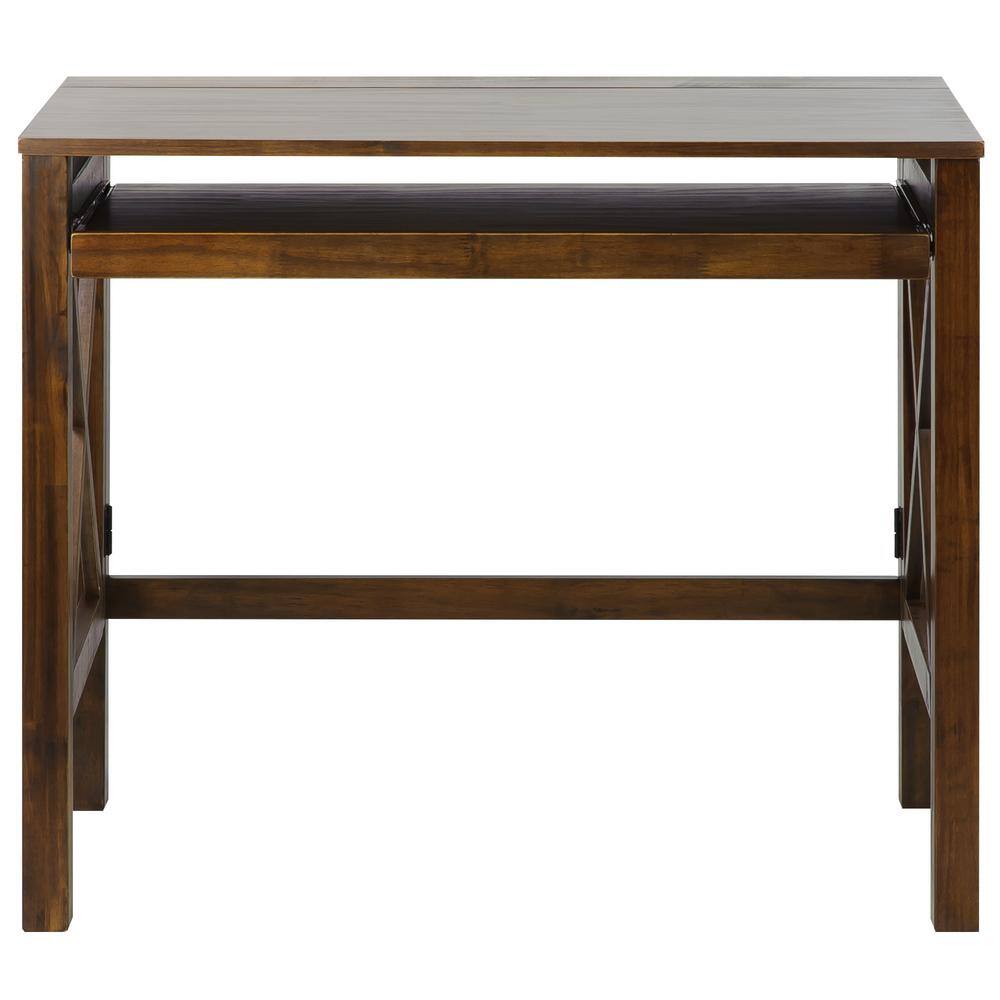 Casual Home X-Design Warm Brown Folding Desk with Pull-Out 533-34