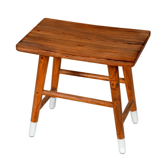 18 inch Rectangular Acacia Wooden Side Table with ...