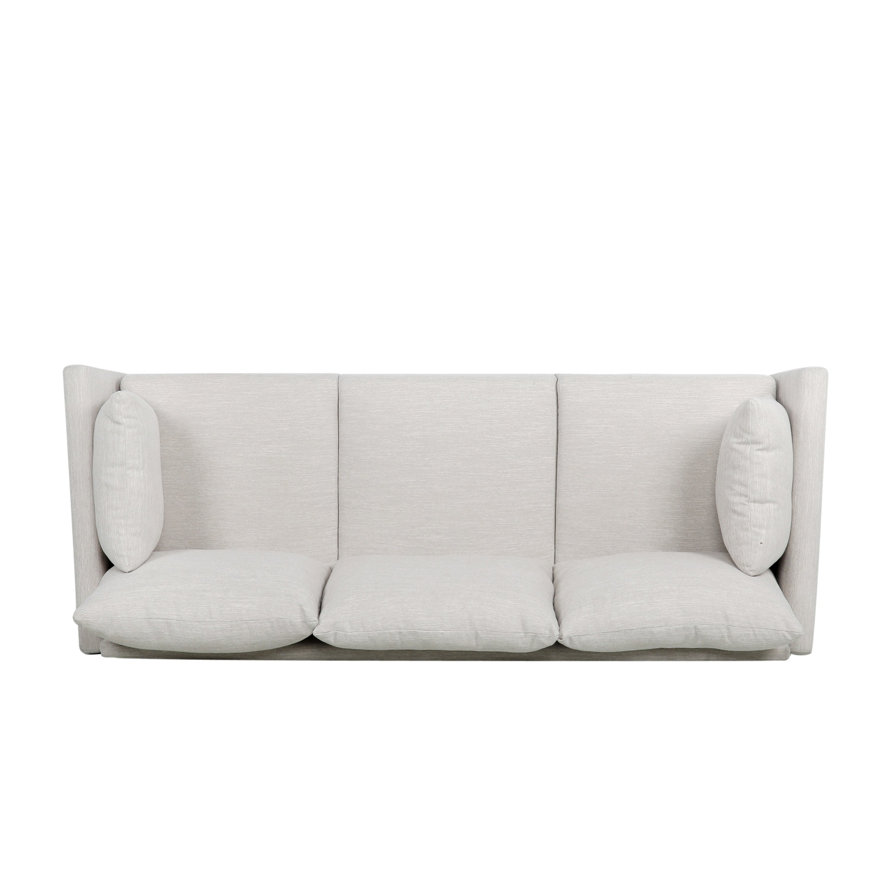 Wadleigh Contemporary Fabric Pillow Back 3 Seater Sofa