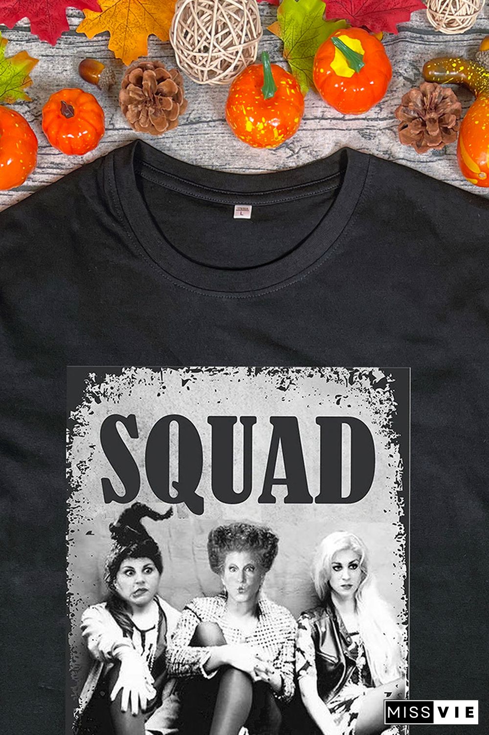 Hocus Pocus Squad Printed Graphic Tees for Women Wholesale Short Sleeve T shirts Top