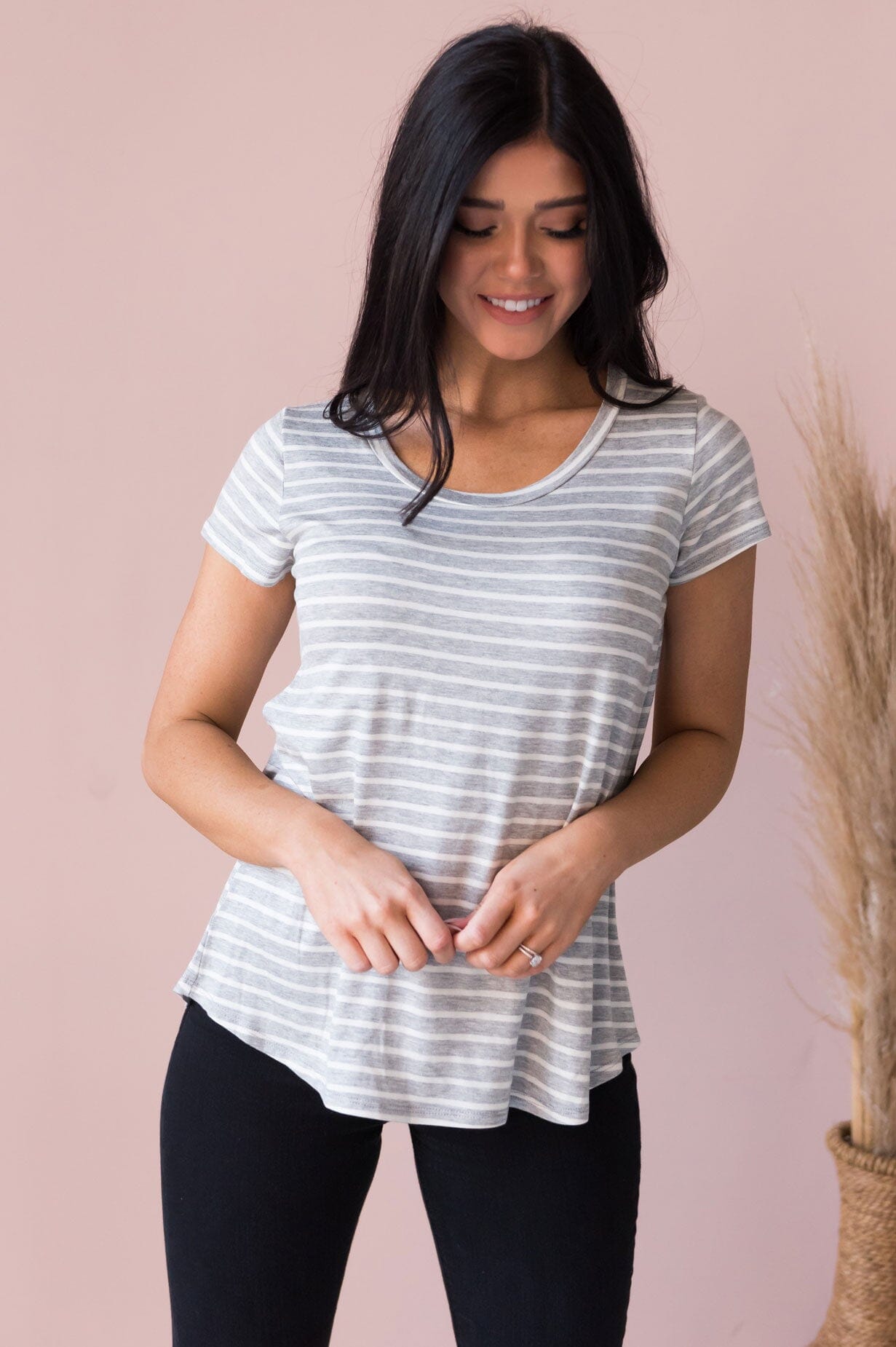 Casual Stripes Modest Tee