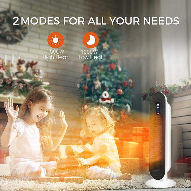 SKONYON 1500W Ceramic Tower Space Heater with Remote