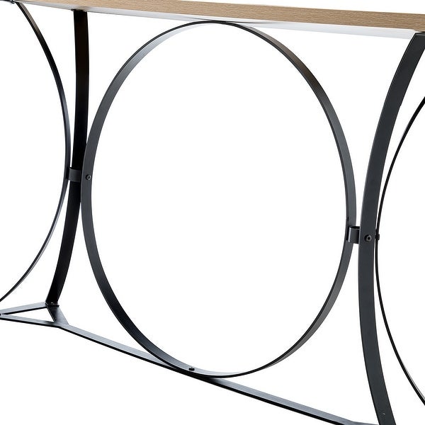 Modern Console Table with Metal Base