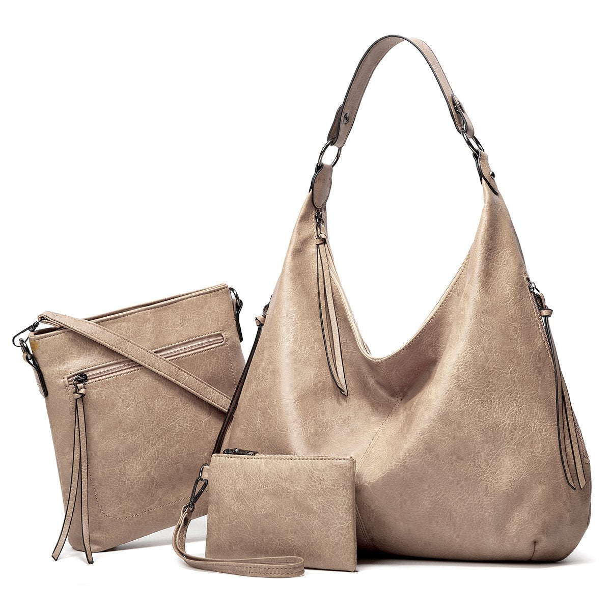 2021 New Women's Three-in-one Leather Bag