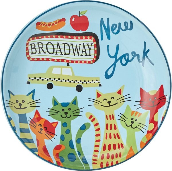 Frisco New York Non-skid Ceramic Cat Dish