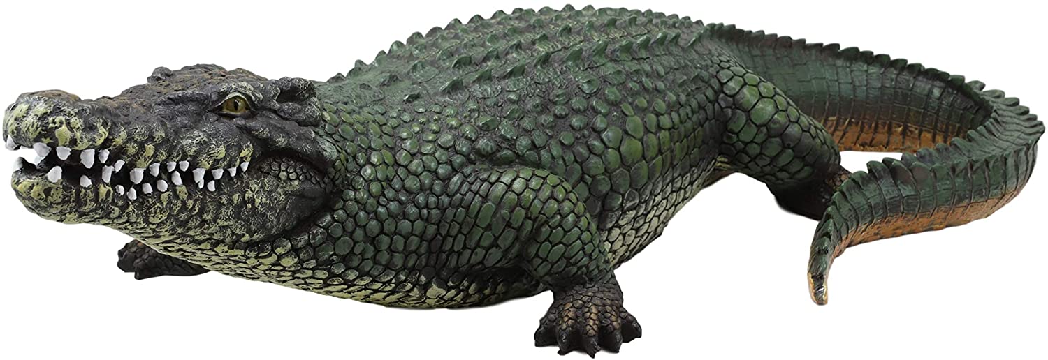 Things2Die4 21 Inch Alligator Statue Gator Garden Outdoor Figure