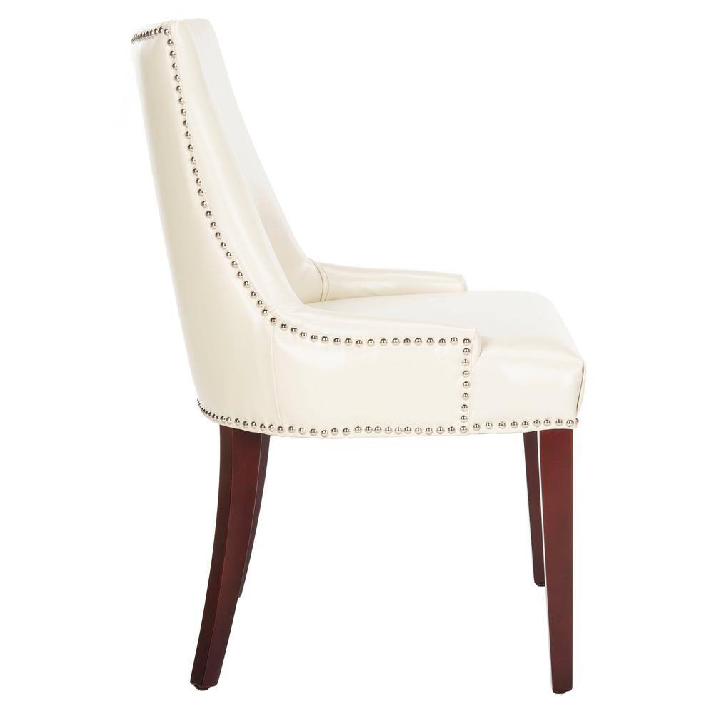 SAFAVIEH Becca WhiteCream Faux Leather Dining Chair MCR4502B