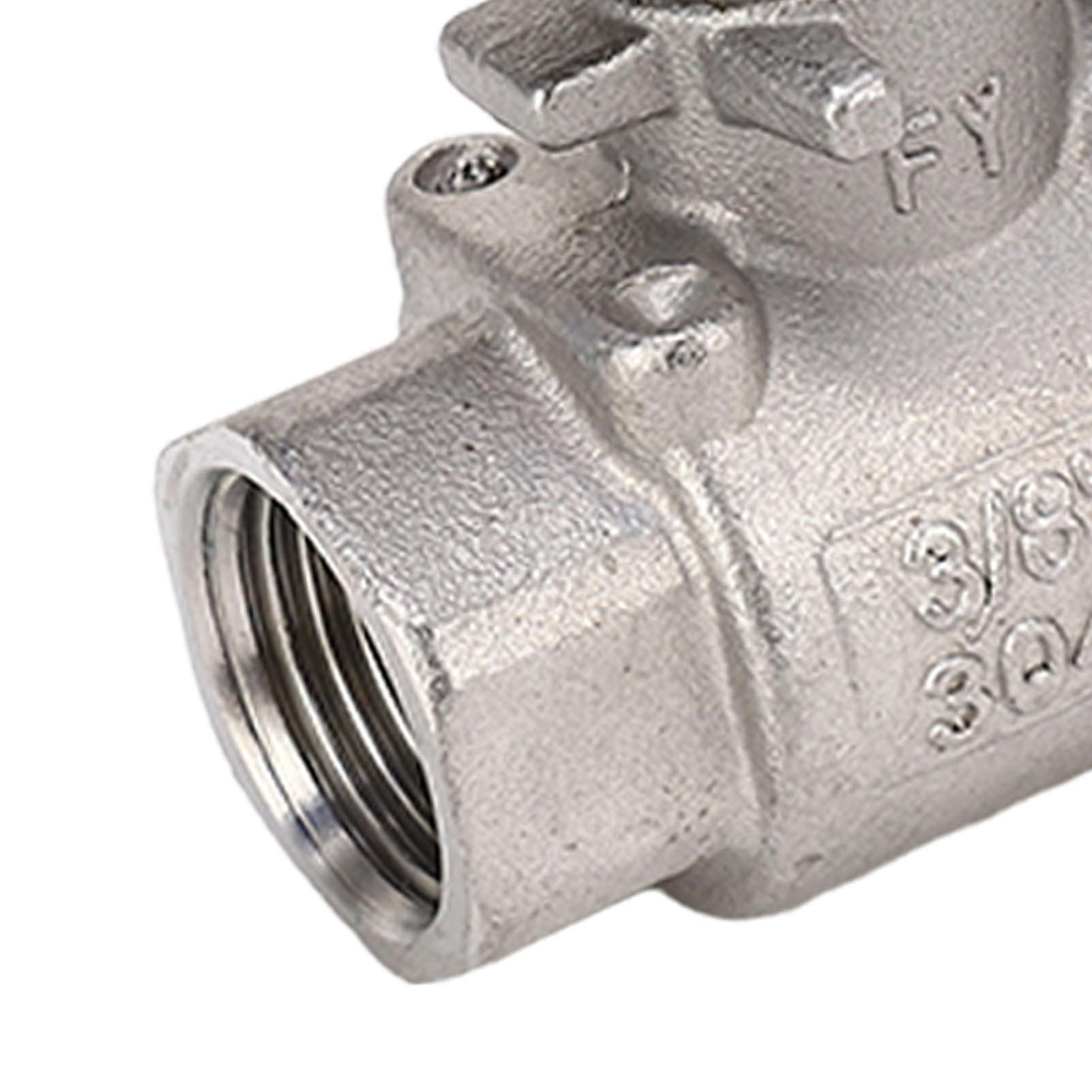 Full Port Ball Valve 3/8 Inch NPT Male and Female Thread Pipe Fitting 1000WOG Stainless Steel Ball Valve