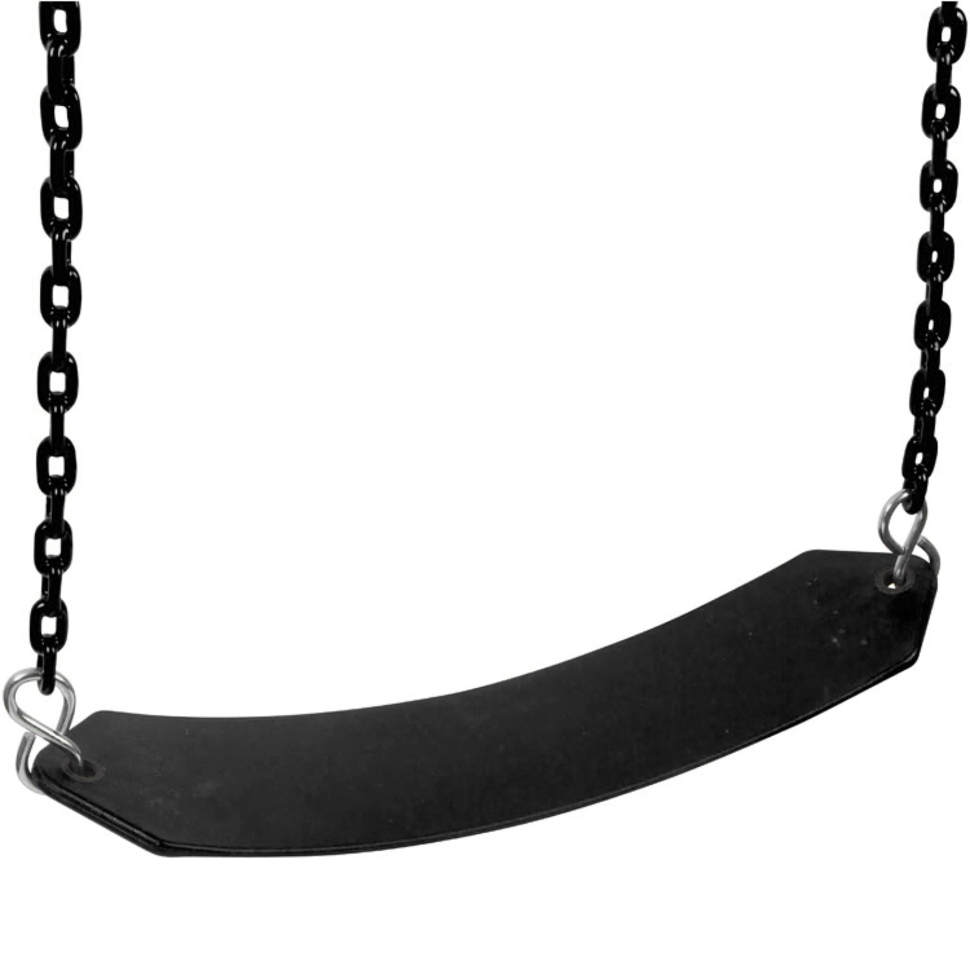 Swing Set Stuff Inc. Residential Belt Seat (Black) with 5.5 Ft. Coated Chain