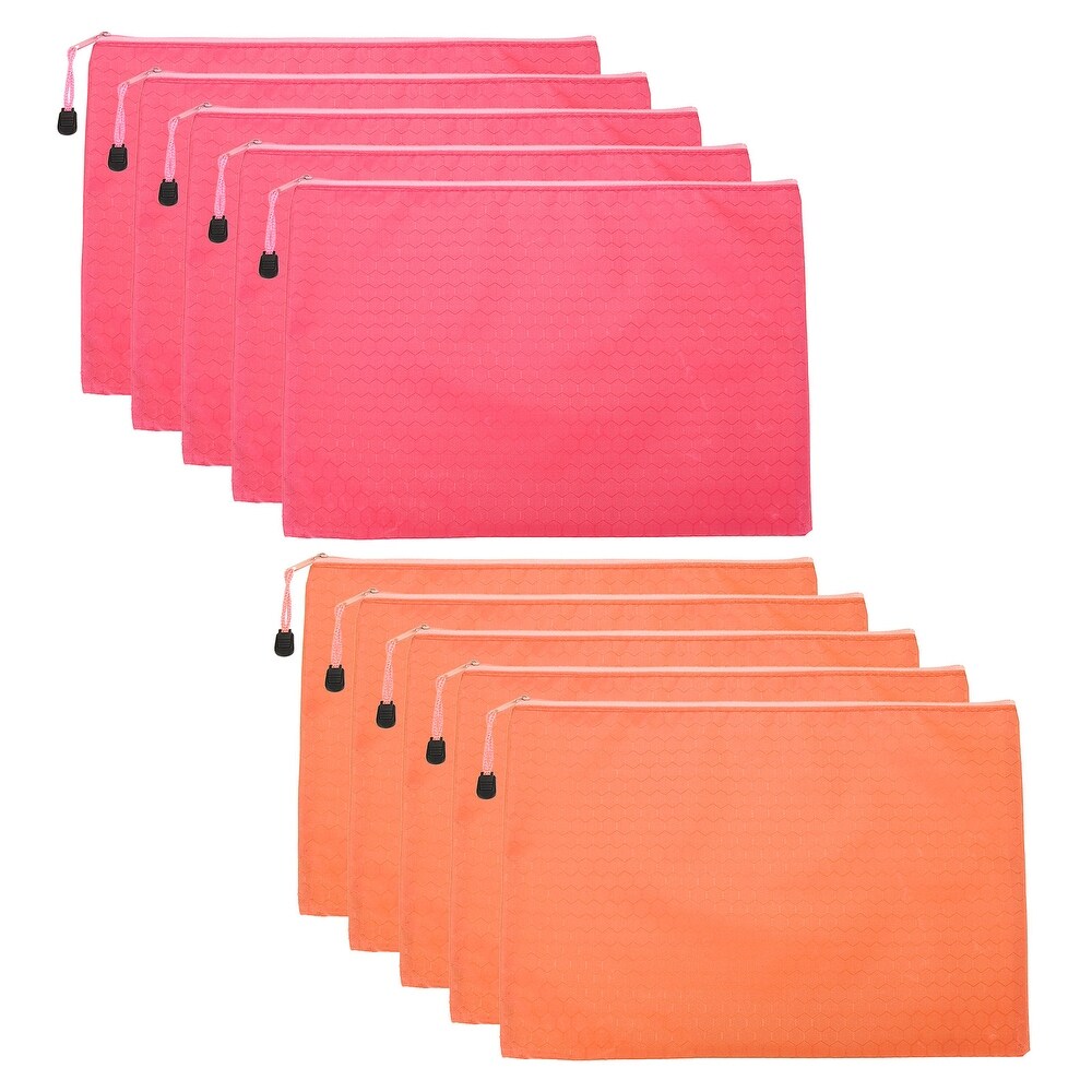 10pcs Waterproof Zipper File Bags  A4 Document Holders