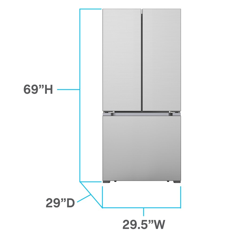 Avanti Frost Free French Door Refrigerator​  17.5 cu. ft.  in Stainless Steel