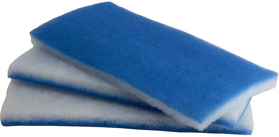 inTank Aquarium， Pond and Terrarium Double Bonded Poly Filter Floss Pads， 3 count