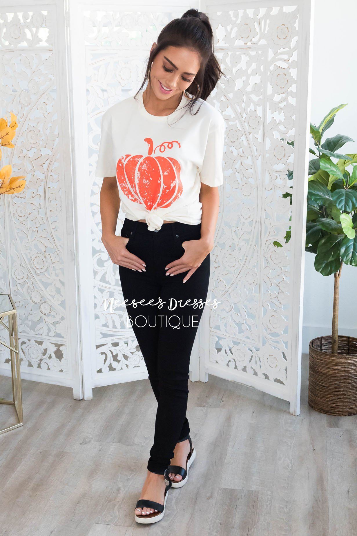 Fall Pumpkin Modest Tee