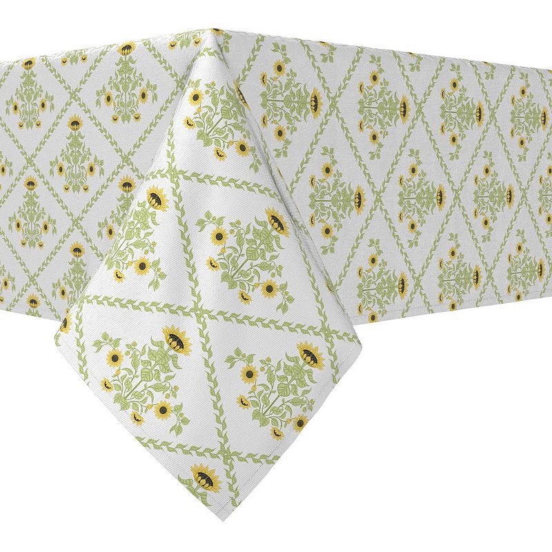 Rectangular Tablecloth， 100% Cotton， 52x104， Floral 113