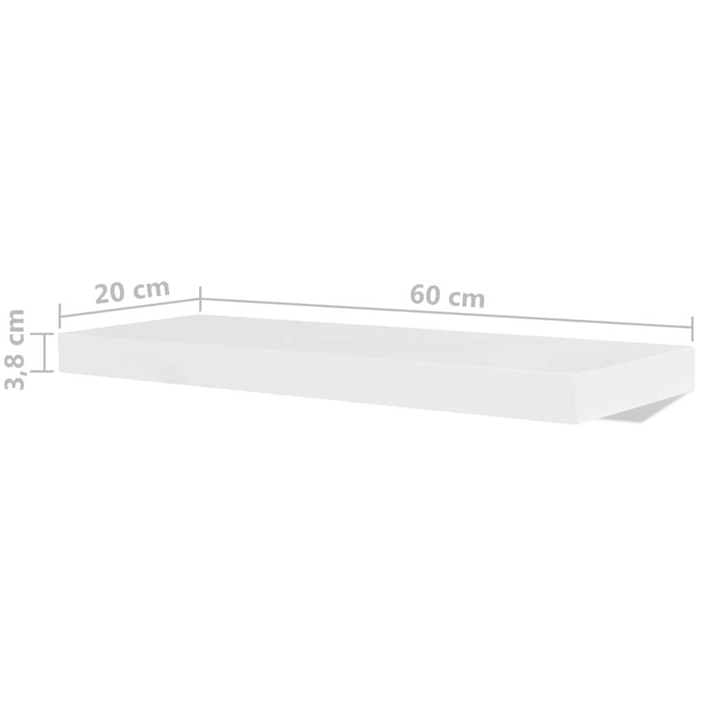 Wall Shelves 4 pcs White 23.6