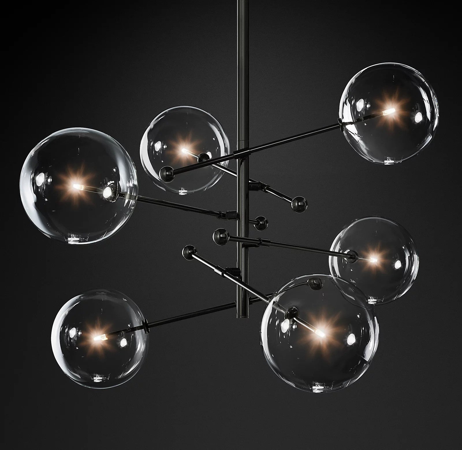 Glass Globe Mobile Chandelier