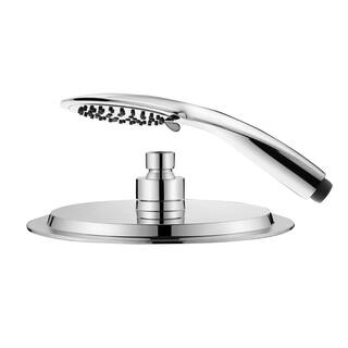 5-spray 8 in. Dual Shower Head and Handheld Shower Head with Waterfall in chrome 21442