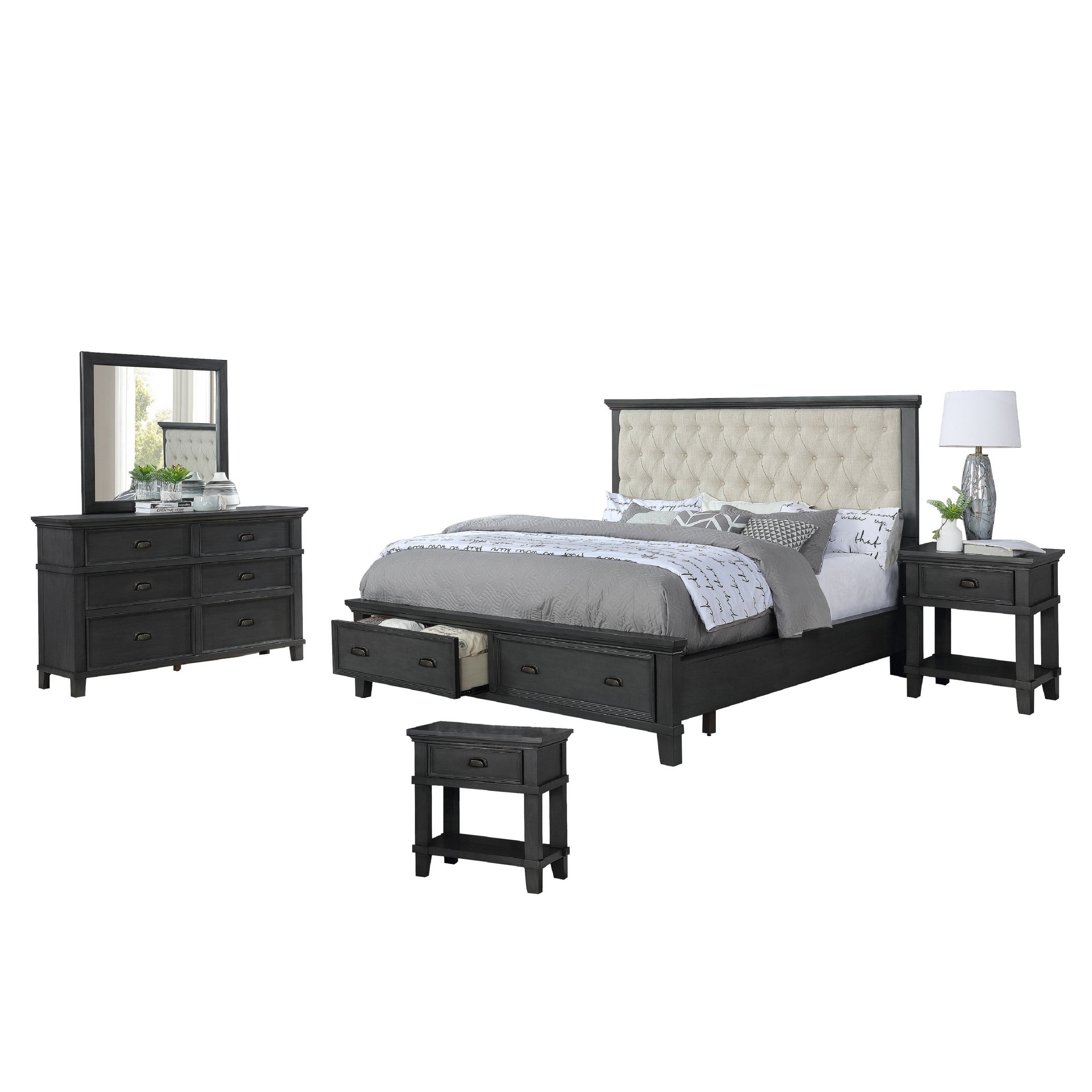 Best Quality Furniture Sandy 4-Piece Bedroom Set - - 31040622