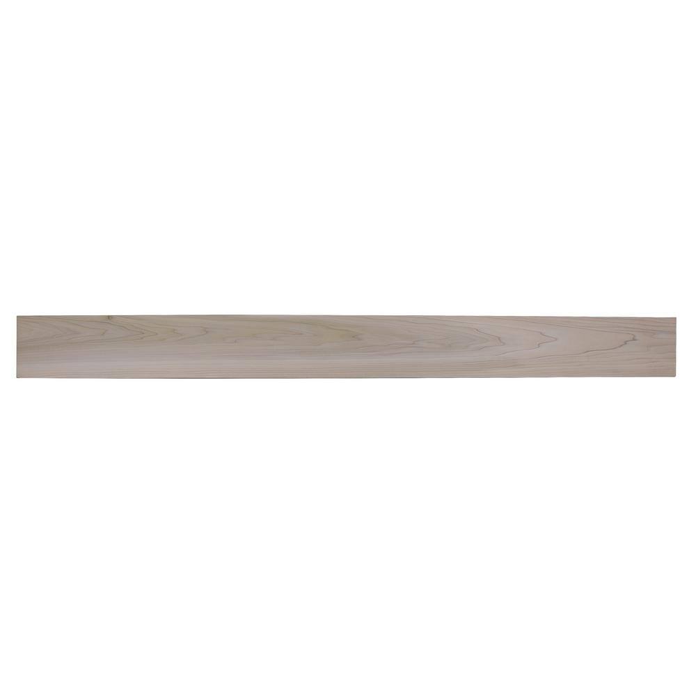 EVERMARK Expressions 4 ft. Contemporary Poplar Stain Grade Wood Shelf Mantel CONTP-48MTL