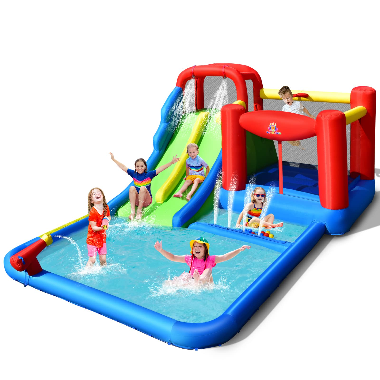 Inflatable Water Slide Park, Kids Giant Water Park Jumping Castle