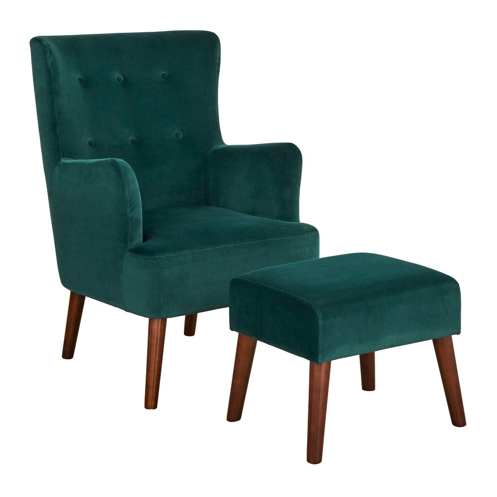 angelo:HOME Arm Chair & Ottoman Set - Jane (green)