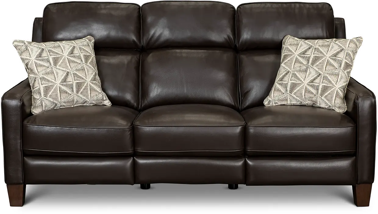 Madrid Chocolate Brown Leather Power Reclining Sofa