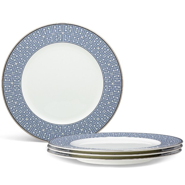 Noritake Infinity Blue Set Of 4 Dinner Plates