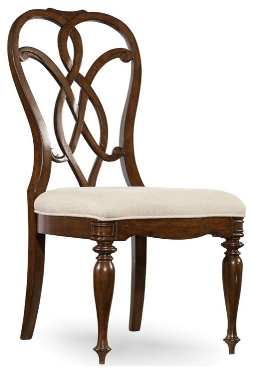 Beaumont Lane Splatback Dining Side Chair in Mahogany   Traditional   Dining Chairs   by Homesquare  Houzz